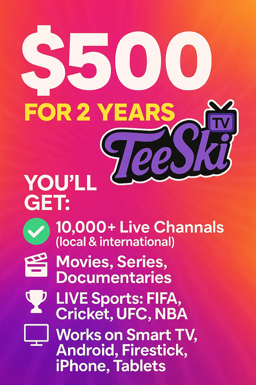 TeeSki TV – two year Subscription